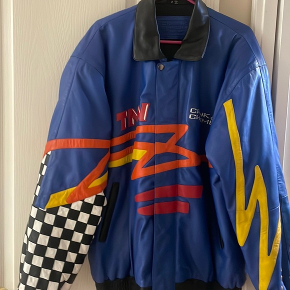 CRANK & CHROME LEATHER COAT - Picture 1 of 8